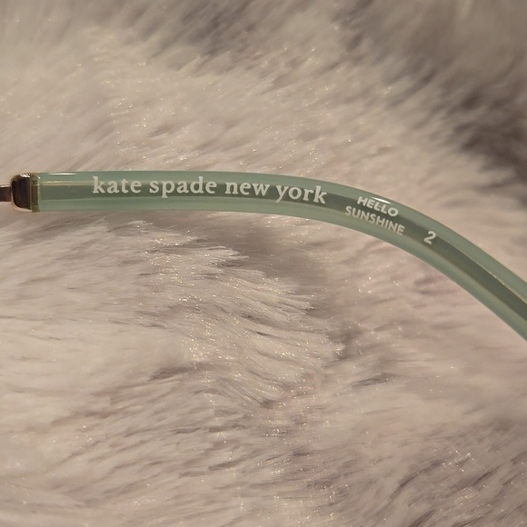 Kate Spade Green and Gold Round Octavia Sunglasses Brand New In Case main image 6